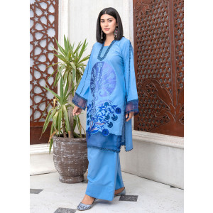 Ahlam Azure Lagoon Cotton Suit 2-Piece