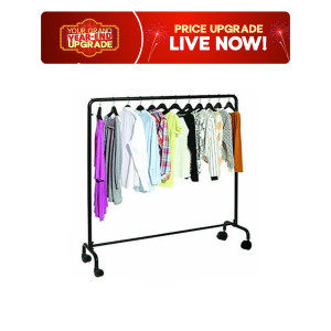 Easy Shop Cloth Hanging Stand With Attached Wheel - 6ft