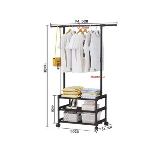 Easy Shop Cloth Hanging and Shelfing Rack in Fiber