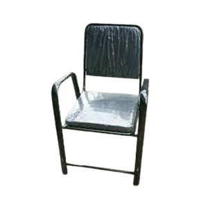 Easy Shop Steel Black Colour Coated Soft Set Chair