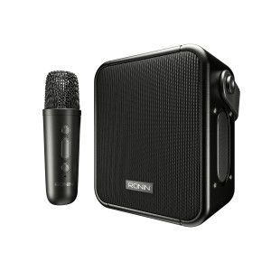 Ronin Beat Box Speaker With Wireless Karaoke Mic Black (R-3040)