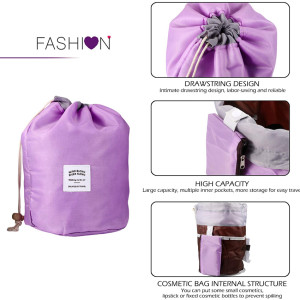 Iceland Cosmetic Bag Makeup Organizer Bucket For Travel Purple