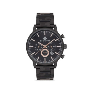 Bigotti Analog Stainless Steel Men's Watch Black (BG.1.10135-6)