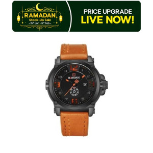 NaviForce Day & Date Working Men's Watch Brown (NF-9099-3)