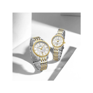 Naviforce Femme Square Edition Watch For Couples Two Tone (NF-5042-6)