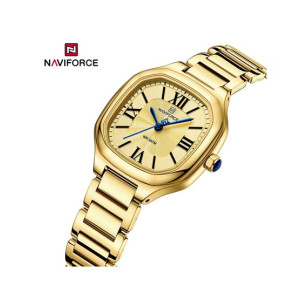 Naviforce Femme Square Edition Watch For Women Gold (NF-5042-1)