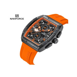 Naviforce Precision Square Watch For Men Orange (Nf-8052-3)