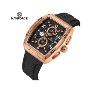 Naviforce Precision Square Watch For Men Black (Nf-8052-5)