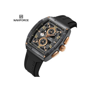 Naviforce Precision Square Watch For Men Black (Nf-8052-4)