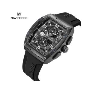 Naviforce Precision Square Watch For Men Black (Nf-8052-7)