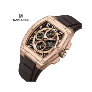 Naviforce Square Force Watch For Men Brown (NF-8050-6)