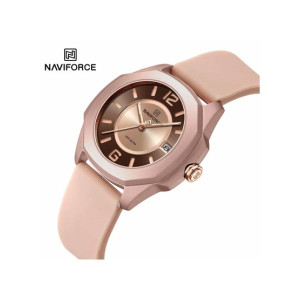 Naviforce Grace Date Watch For Women Beige (NF-7107-7)