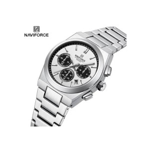Naviforce Bond Chrono Watch For Women Silver (NF-8048l-7)