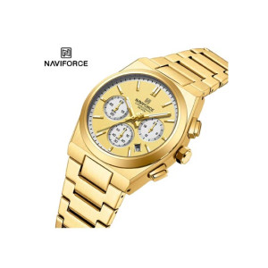 Naviforce Bond Chrono Watch For Women Golden (NF-8048l-1)