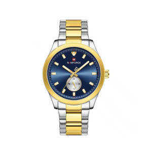 Naviforce Pursuit Chronograph Two Tone Watch For Men (NF-9231-3)
