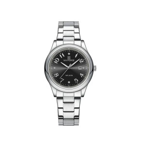 Navifoce Glamour Watch For Women Silver Black (NF-5059-5)