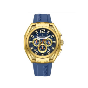 Naviforce Edge Chronograph Watch For Men Blue Gold (NF-8063-6)
