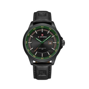 Naviforce Sophisti Date Watch For Men Black Green (NF-9248-10)