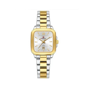 Naviforce Sleek Square Watch For Women Two Tone (NF-9239l-6)