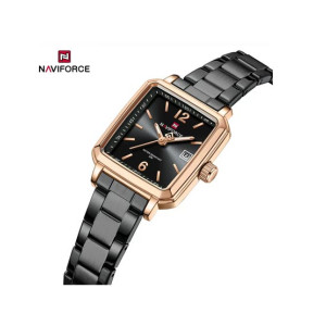 Naviforce Square Class Edition Watch For Couple Black (NF-9252c-3)