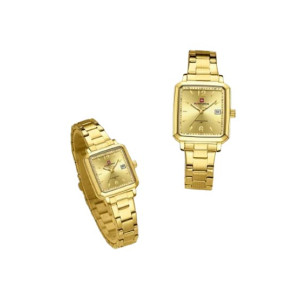 Naviforce Square Class Edition Watch For Couple Two Tone (NF-9252c-1)