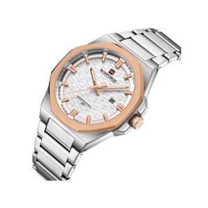 Naviforce Elan Watch For Men Silver (NF-9245-9)