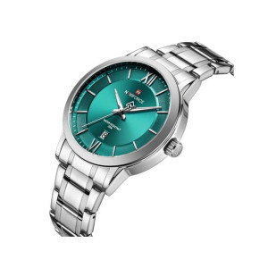 Naviforce Royal Date Edition Watch For Men Silver (NF-9254-6)