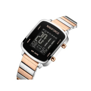 Naviforce Elegant Pixel Watch For Women Two Tone (NF-5058-7)