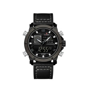 Naviforce Dual Master Watch For Men Black - (NF-9236-3)