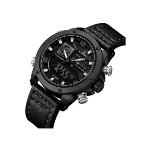 Naviforce Dual Master Watch For Men Black - (NF-9236-3)