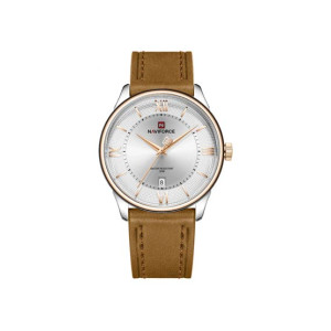 Naviforce Slim Date Edition Watch For Men Brown - (NF-9272l-1)