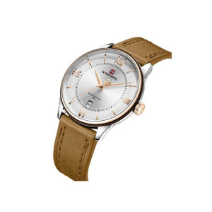 Naviforce Slim Date Edition Watch For Men Brown - (NF-9272l-1)