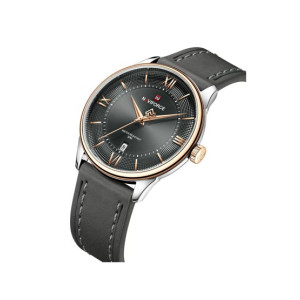 Naviforce Slim Date Edition Watch For Men Black - (NF-9272l-2)