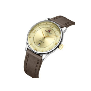 Naviforce Slim Date Edition Watch For Men Dark Brown - (NF-9272l-4)