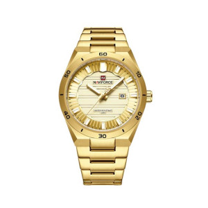 Naviforce Royal Date Watch For Men Golden - (NF-9268-3)
