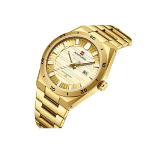 Naviforce Royal Date Watch For Men Golden - (NF-9268-3)