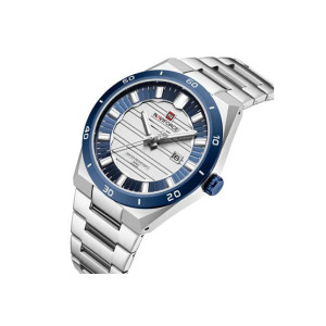 Naviforce Royal Date Watch For Men Silver - (NF-9268-4)