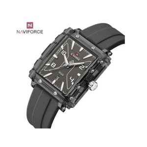 Naviforce Elite Frame Watch For Men Black - (NF-6112-3)