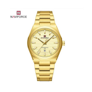 Naviforce Power Date Watch For Men Golden - (NF-9274-3)