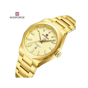 Naviforce Power Date Watch For Men Golden - (NF-9274-3)