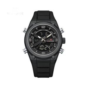 Naviforce Dual Master Watch For Men Black - (NF-9265-2)