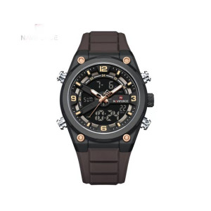 Naviforce Dual Master Watch For Men Brown - (NF-9265-3)