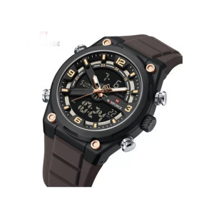 Naviforce Dual Master Watch For Men Brown - (NF-9265-3)