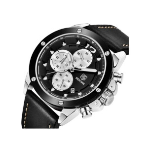 Benyar Chronograph New Edition Men's Leather Watch Black (BY-5165-2)