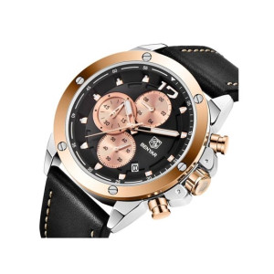 Benyar Chronograph New Edition Men's Leather Watch Black (BY-5165-3)