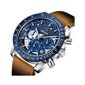 Benyar Chronograph Men's Leather Watch Brown (BY-5120-6)