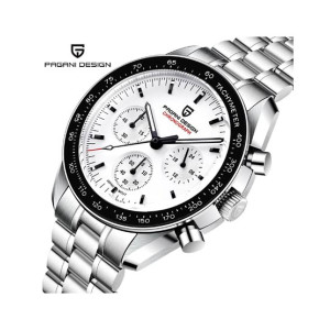 Pagani Design Seiko V63 Movement Watch For Men Silver (PD-1701-19)