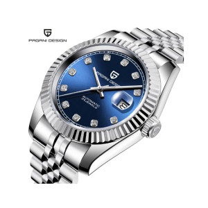 Pagani Design Date Just Automatic Watch For Men Silver (PD-PD-1645d-8)