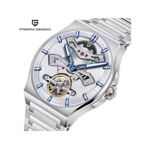 Pagani Design Skeleton Design Watch For Men Silver (PD-YS028-3)