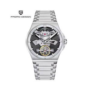 Pagani Design Skeleton Design Watch For Men Silver (PD-YS028-4)